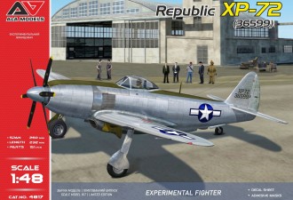 Scale model  XP-72 experim.fighter (four-bladed prop.)