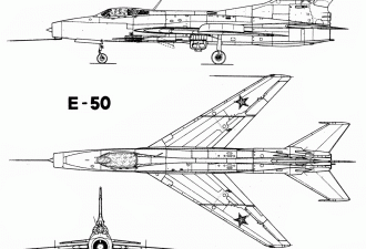 Макети  Ye-50 experimental interceptor with rocket engine